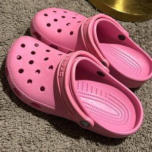 Pink crocs